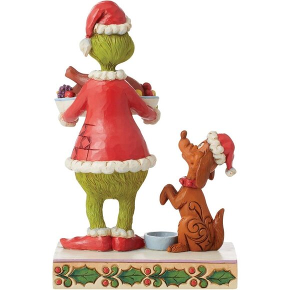 Jim Shore Enesco Dr. Seuss The Grinch Holding Christmas Dinner Figurine NIB NEW - Picture 2 of 2